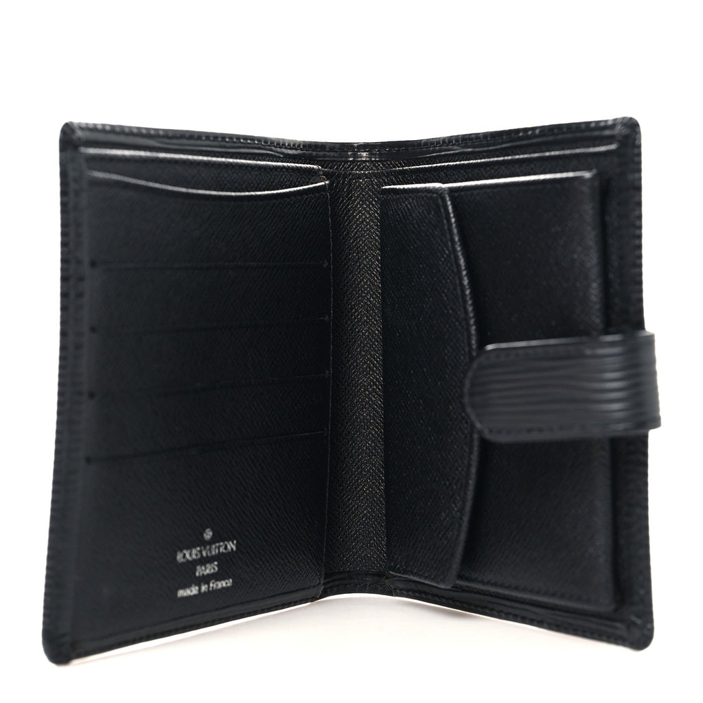 Louis Vuitton Epi Porte-Billets Compact Wallet Black