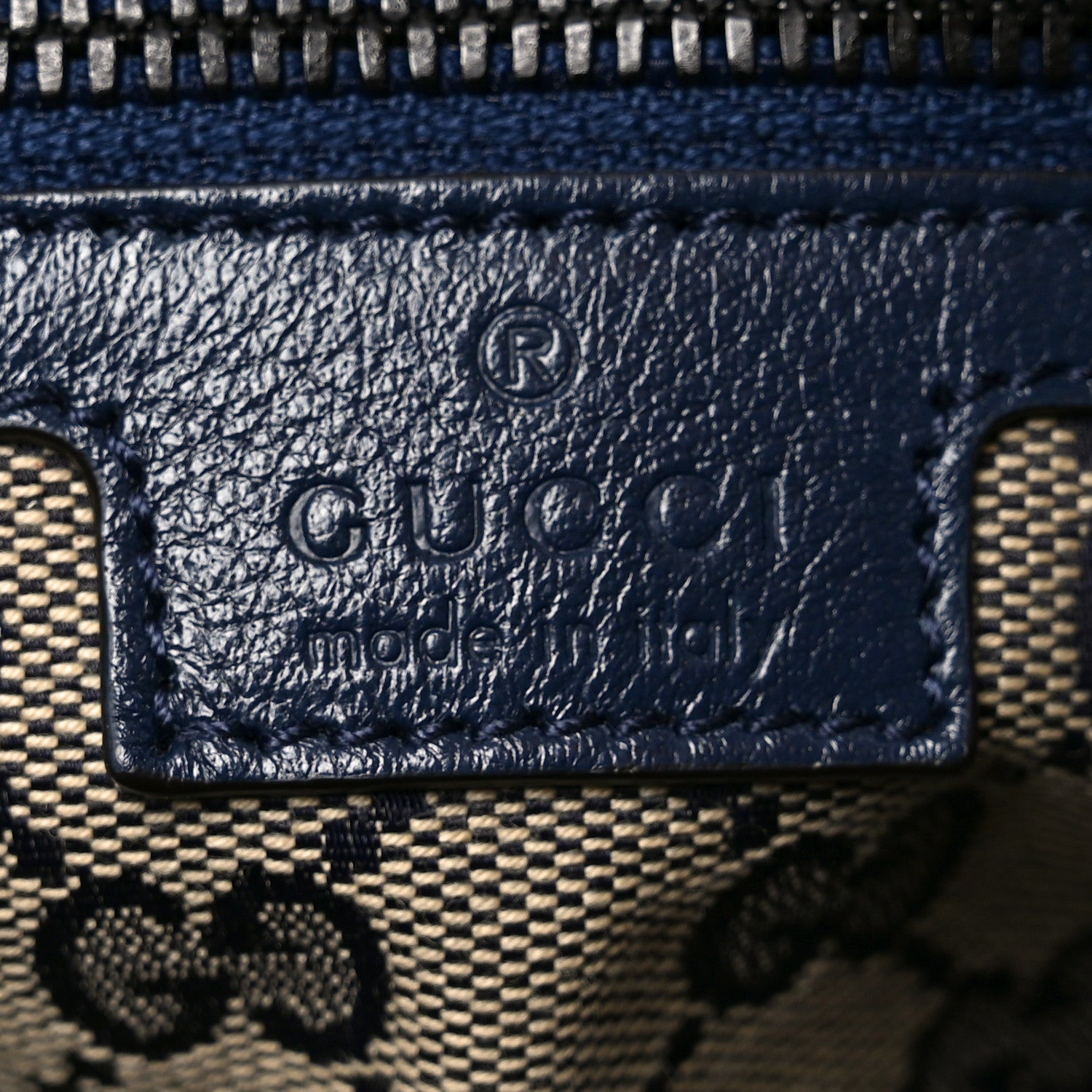 Gucci Piuma Lux Energy Monochrome Double G Duffle Bag Blue