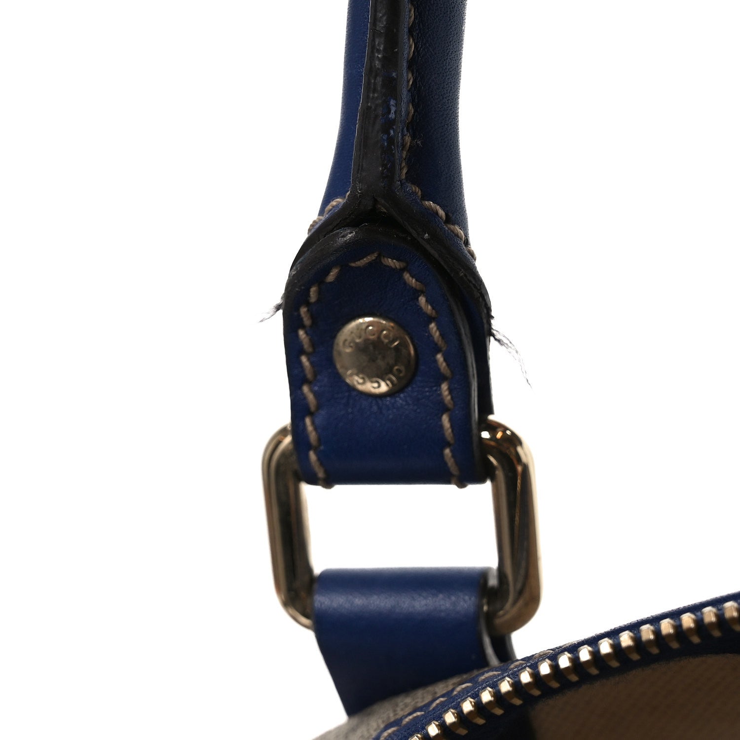 Gucci GG Plus Monogram Medium Boston USA Flag Unicef Duffle Blue