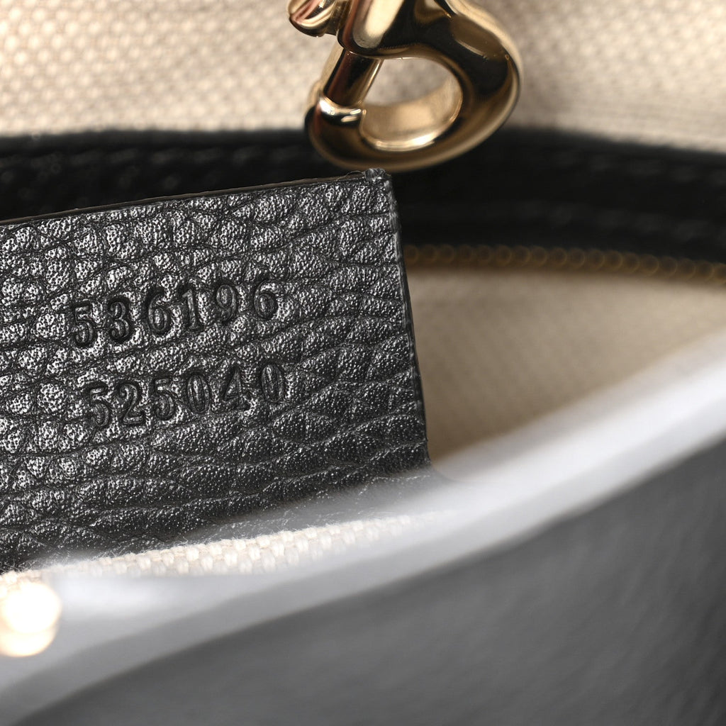 Gucci Pebbled Calfskin Medium Soho Chain Shoulder Bag Black