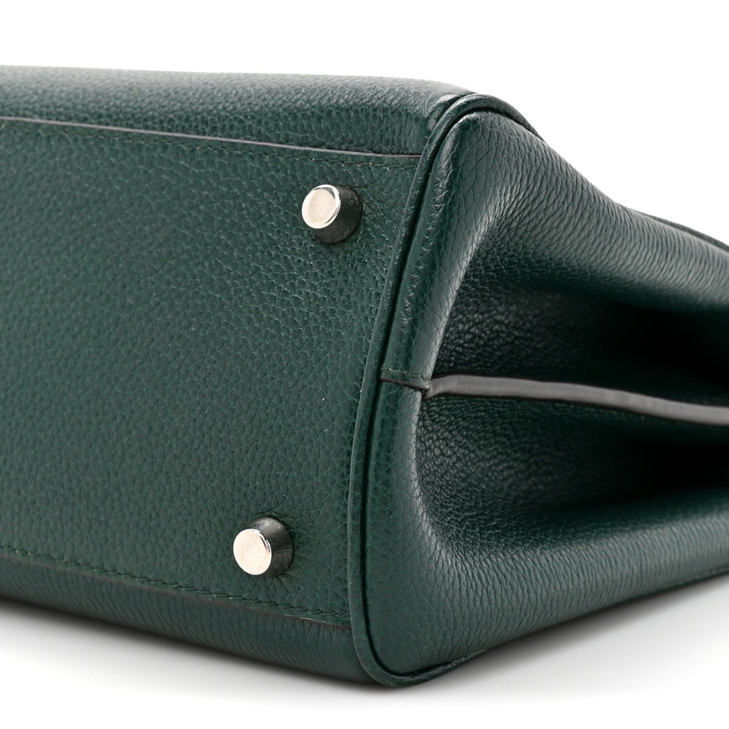 Gucci Grainy Calfskin Small Zumi Top Handle Bag Vintage Green