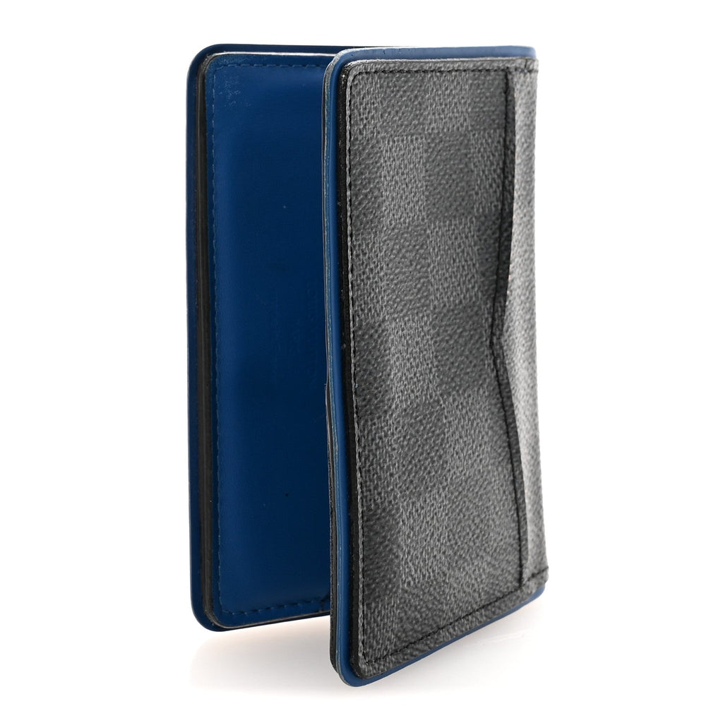 Louis Vuitton Damier Graphite Pocket Organizer Bleu Neon