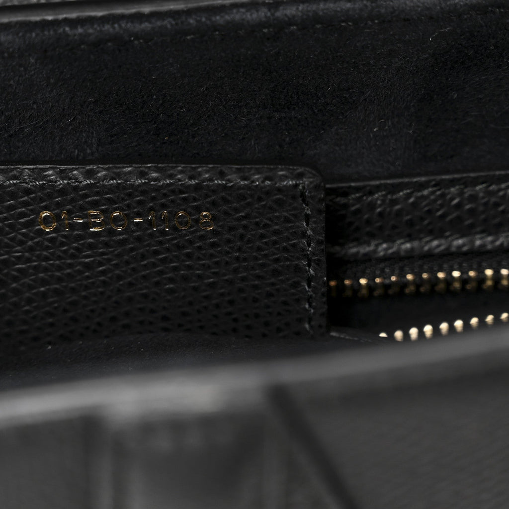 Christian Dior Grained Calfskin Saddle Bag Black