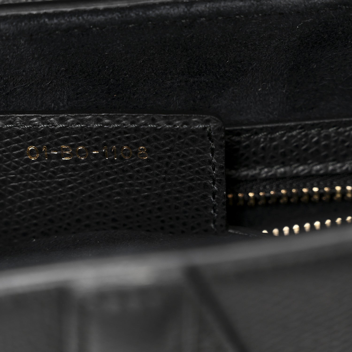 Christian Dior Grained Calfskin Saddle Bag Black