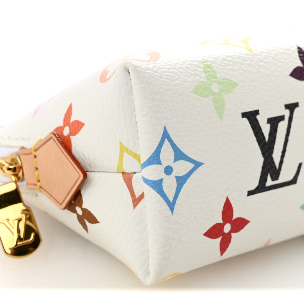 Louis Vuitton LV x TM Monogram Multicolor Cosmetic Pouch PM White