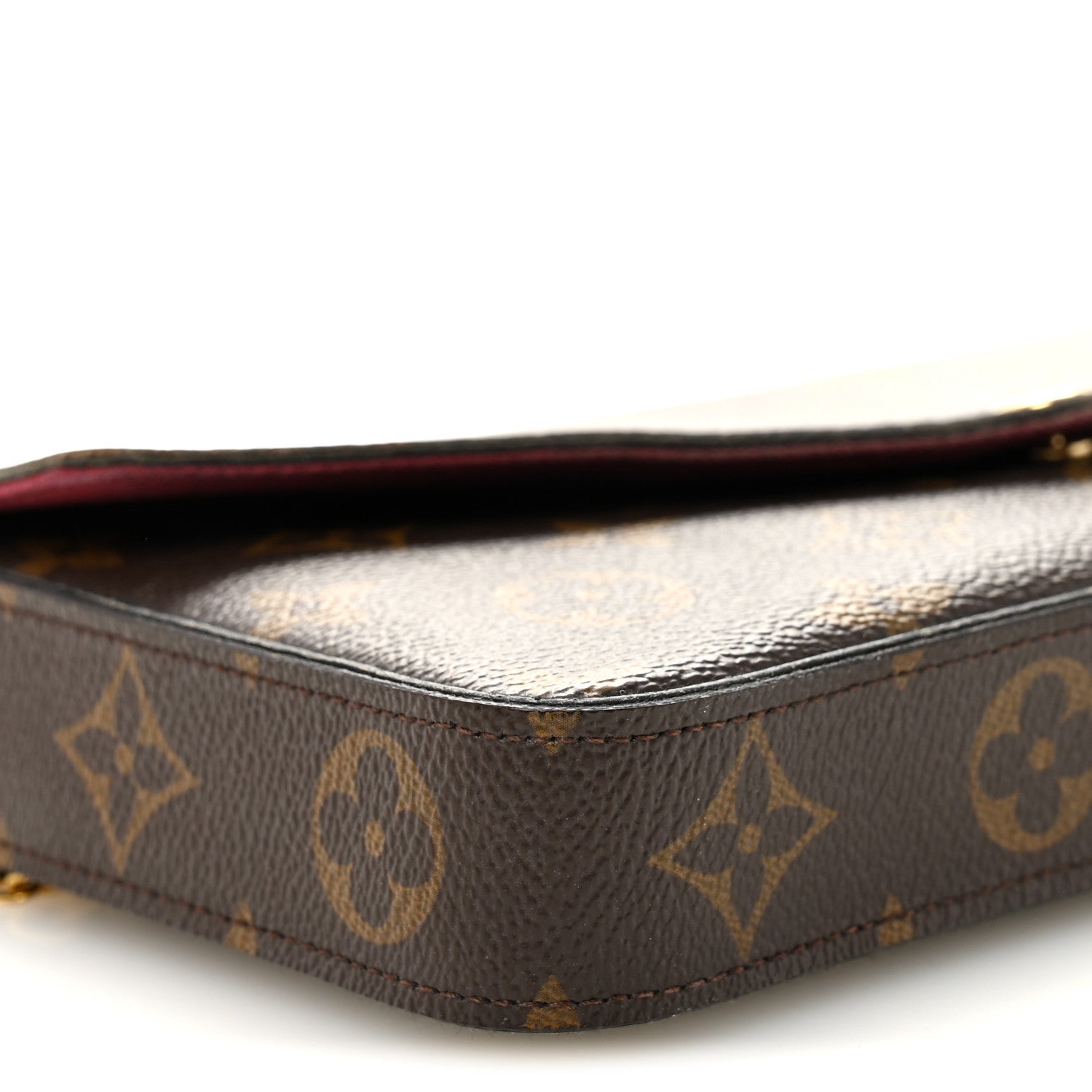 Louis Vuitton Monogram Pochette Felicie Chain Wallet Fuchsia