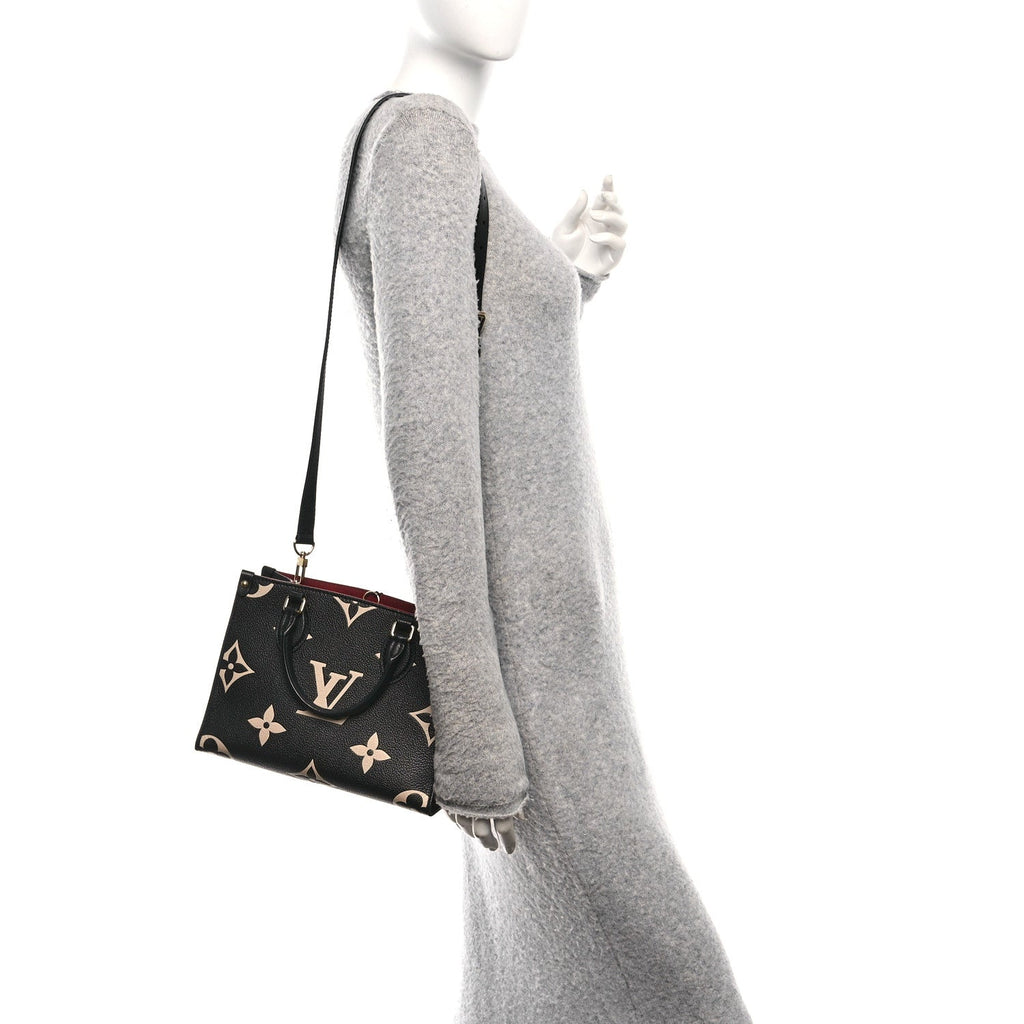 Louis Vuitton Empreinte Monogram Giant Onthego PM Black Beige