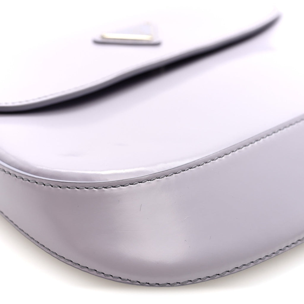 Prada Spazzolato Cleo Flap Shoulder Bag Fiordaliso