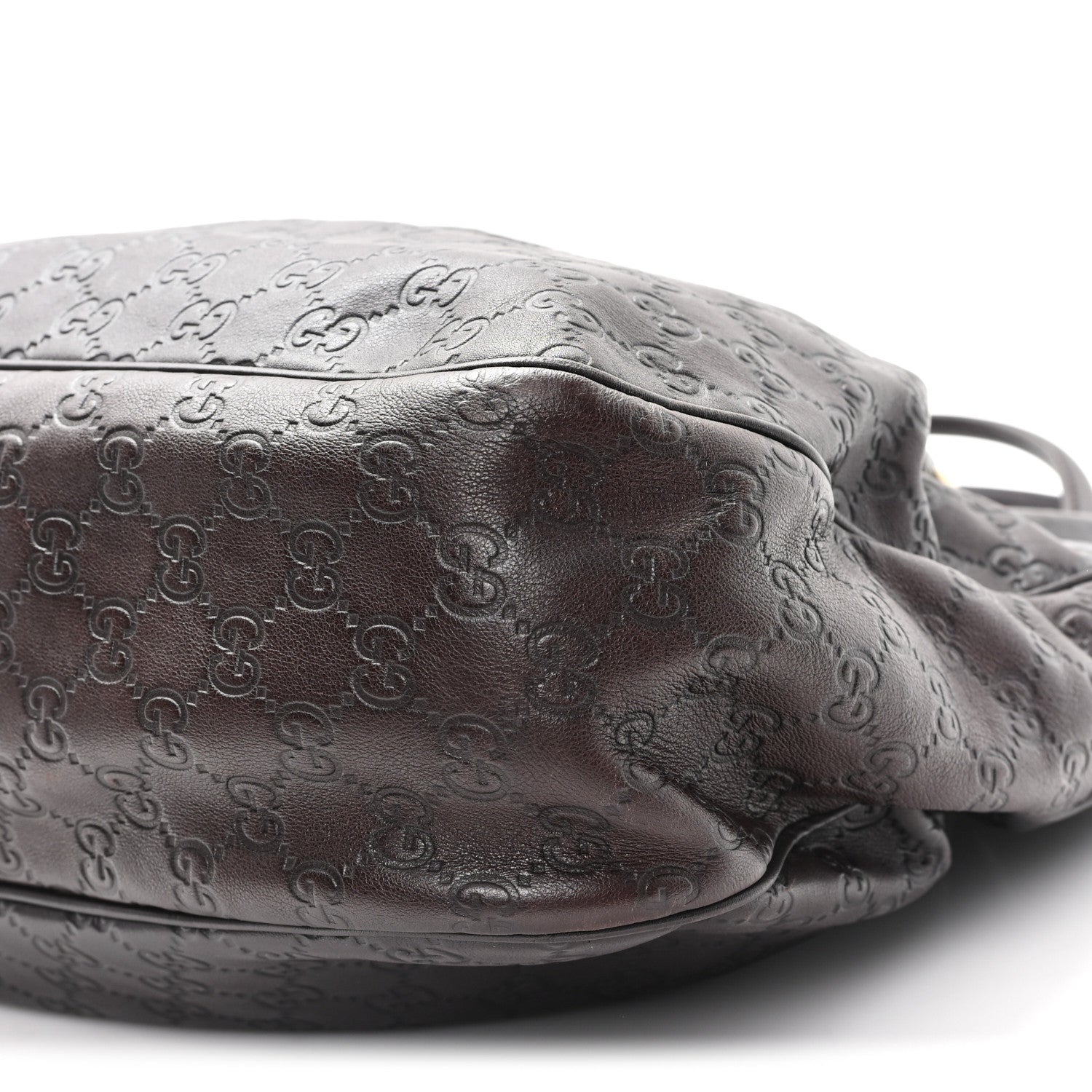Gucci Guccissima Medium Sukey Top Handle Tote Chocolate