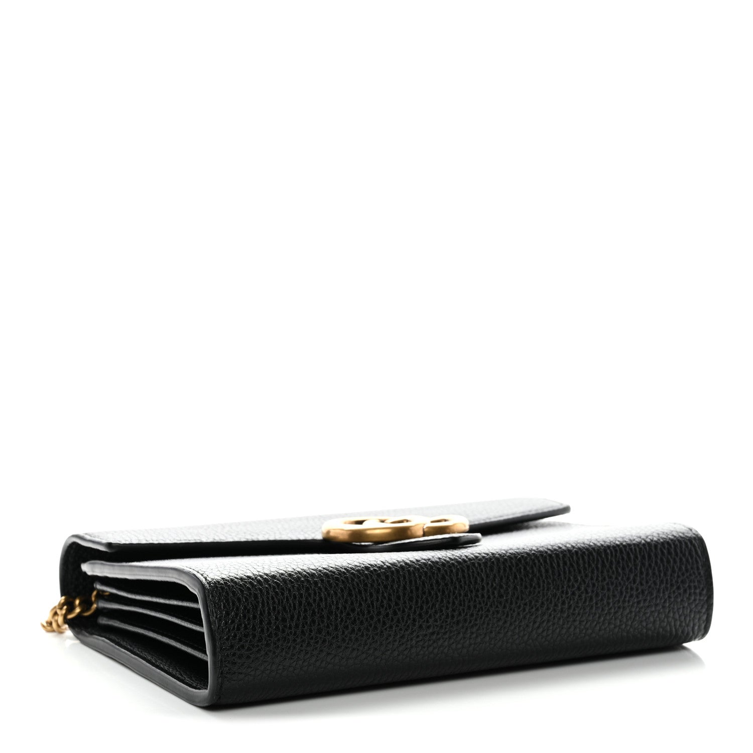 Gucci Calfskin GG Marmont Chain Wallet Black