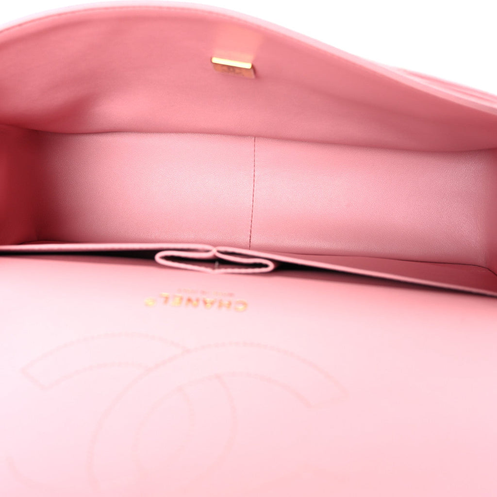 Chanel Caviar Quilted Jumbo Double Flap Pink