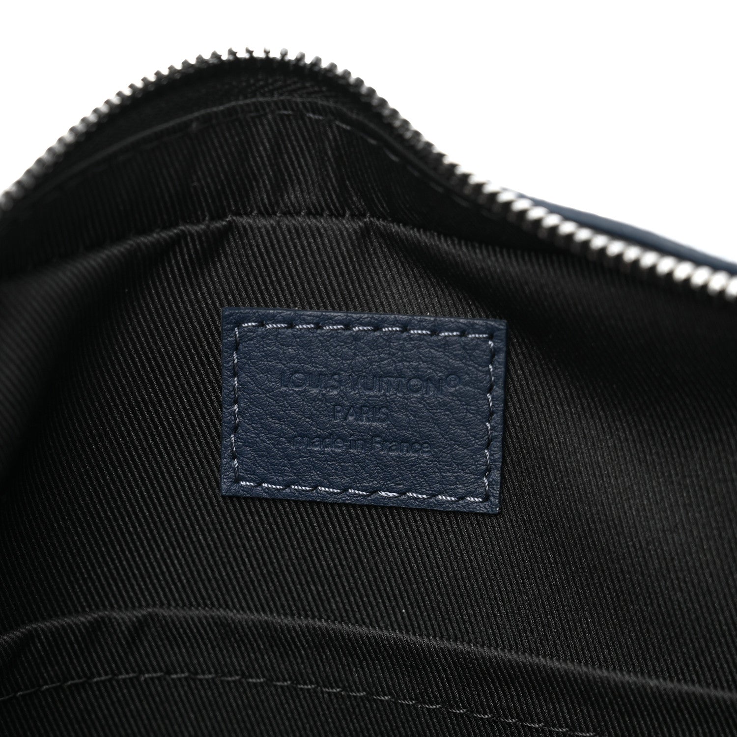 Louis Vuitton Calfskin Monogram Shadow Trio Messenger Navy