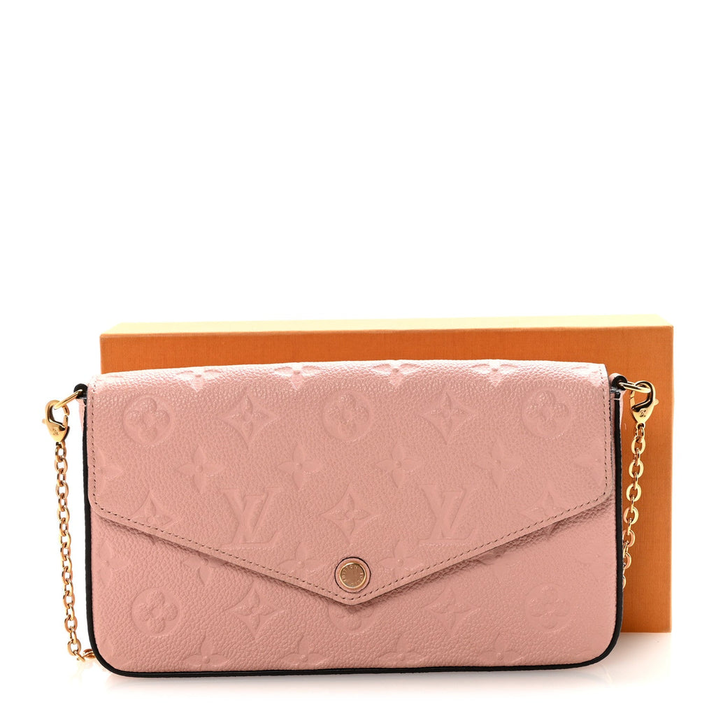 Louis Vuitton Empreinte Pochette Felicie Chain Wallet Rose Poudre