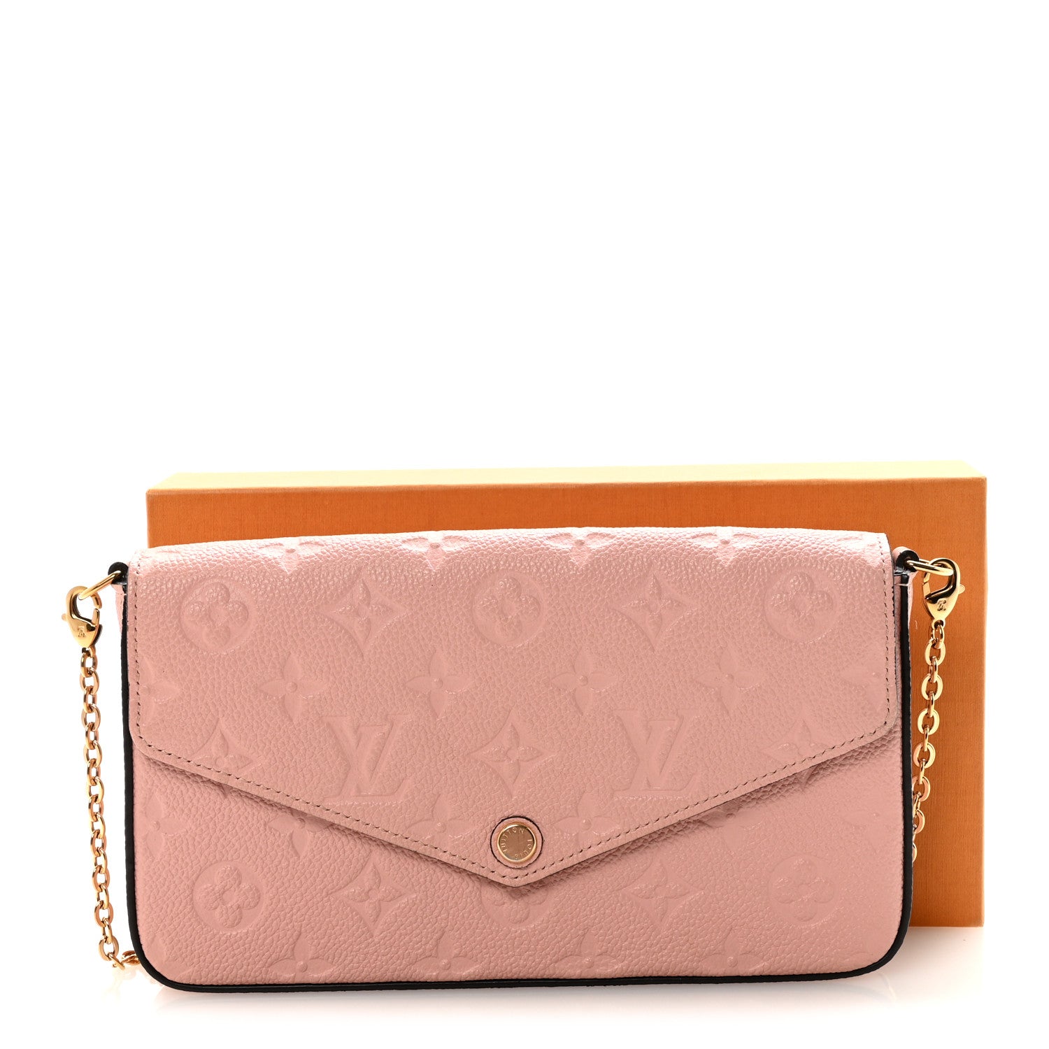 Louis Vuitton Empreinte Pochette Felicie Chain Wallet Rose Poudre