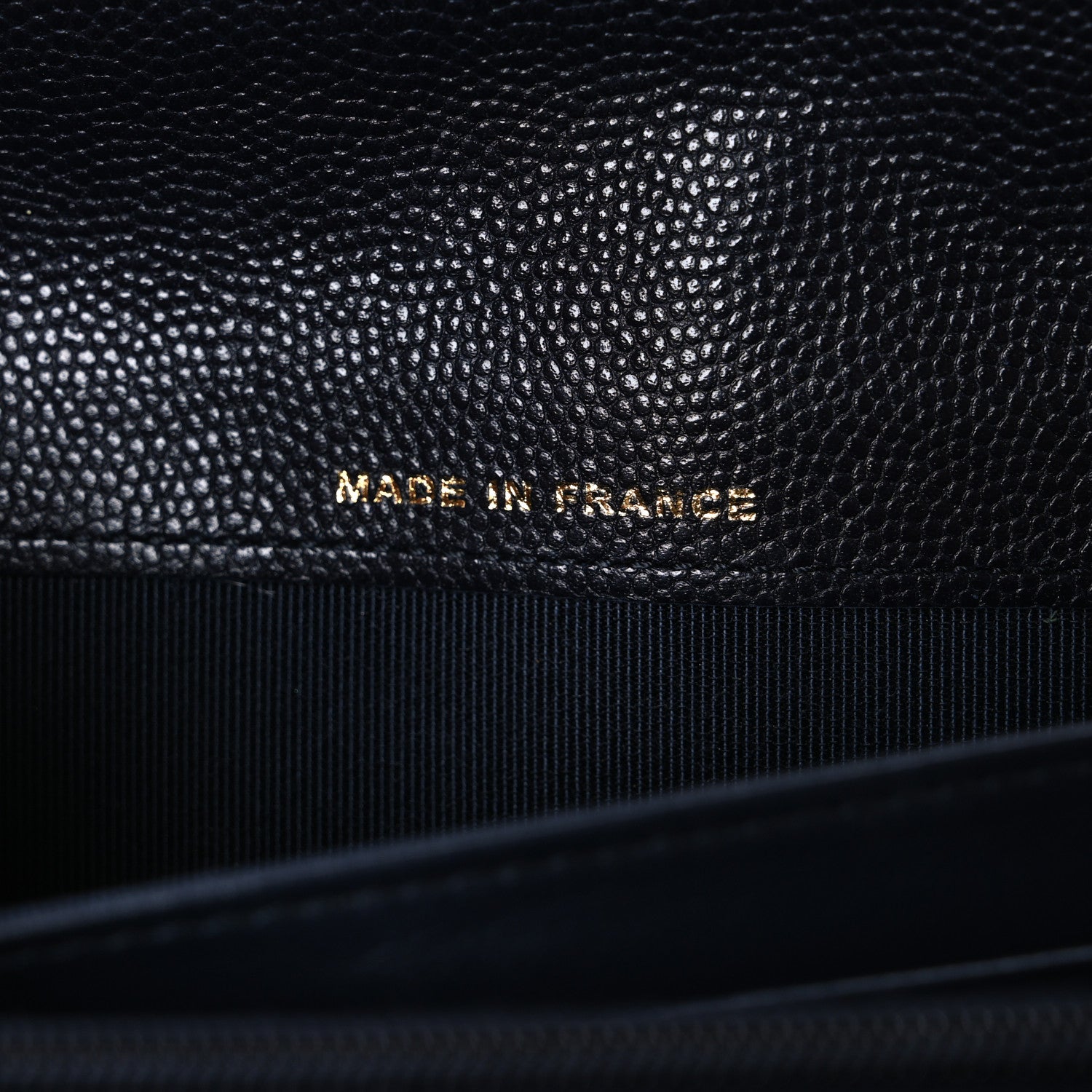 Caviar Quilted Large Gusset Flap Wallet Navy