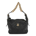 Chanel Calfskin Quilted Daily Hobo Black