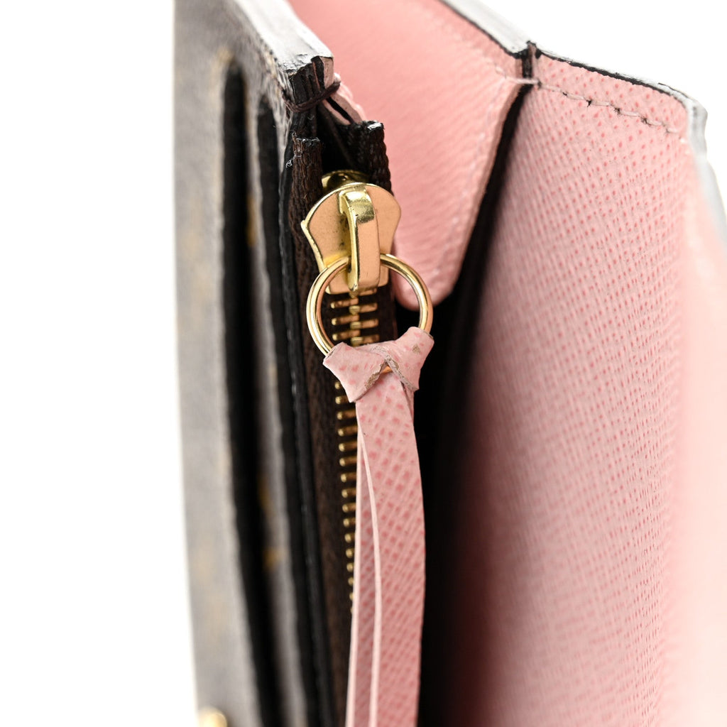 Louis Vuitton Monogram Emilie Wallet Rose Ballerine