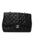 Chanel Caviar Quilted Jumbo Single Flap Black