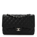Chanel Caviar Quilted Jumbo Double Flap Black