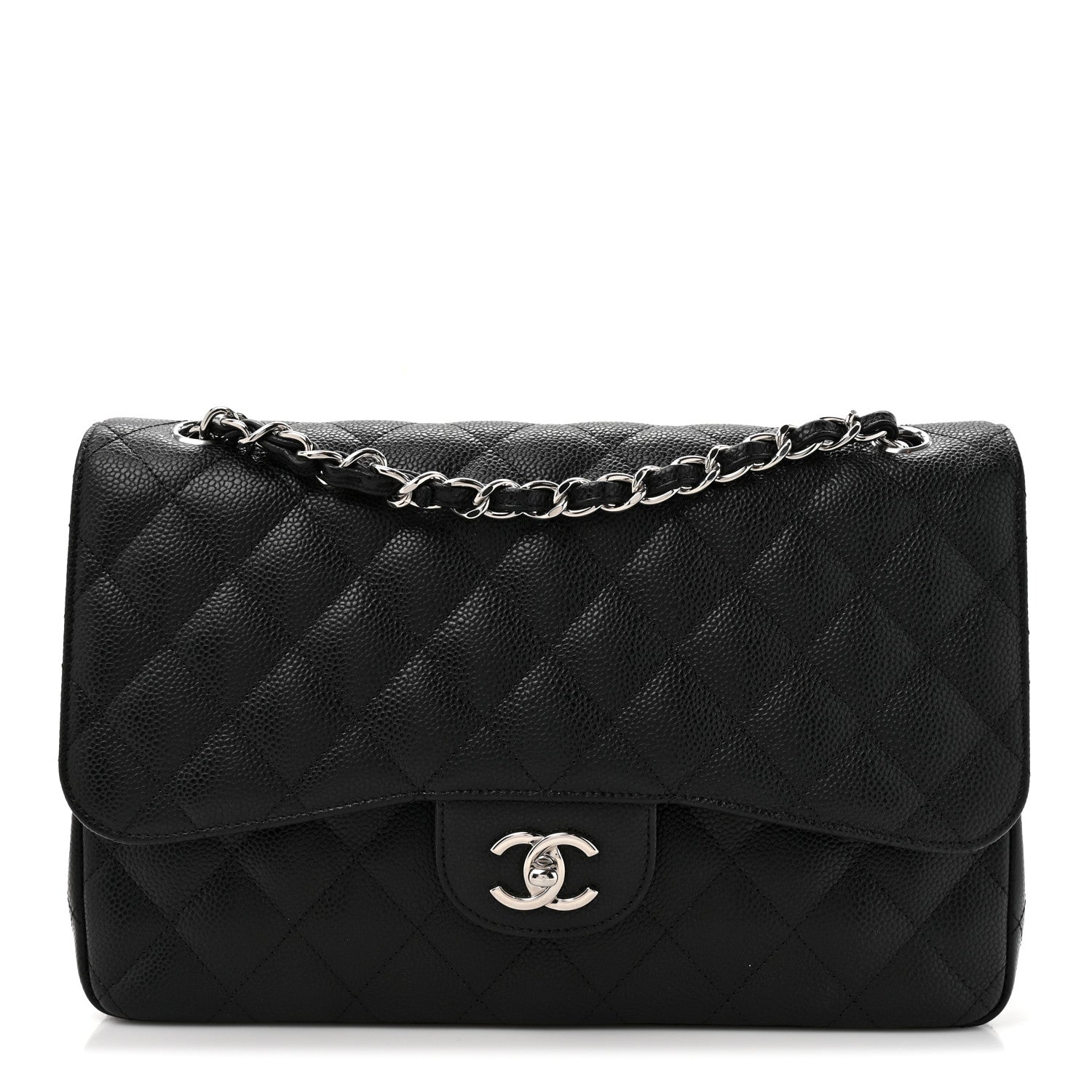 Chanel Caviar Quilted Jumbo Double Flap Black