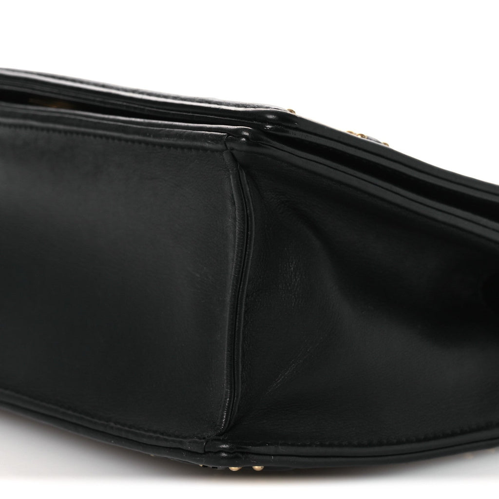 Christian Dior Lambskin Studded Medium Diorama Flap Bag Black
