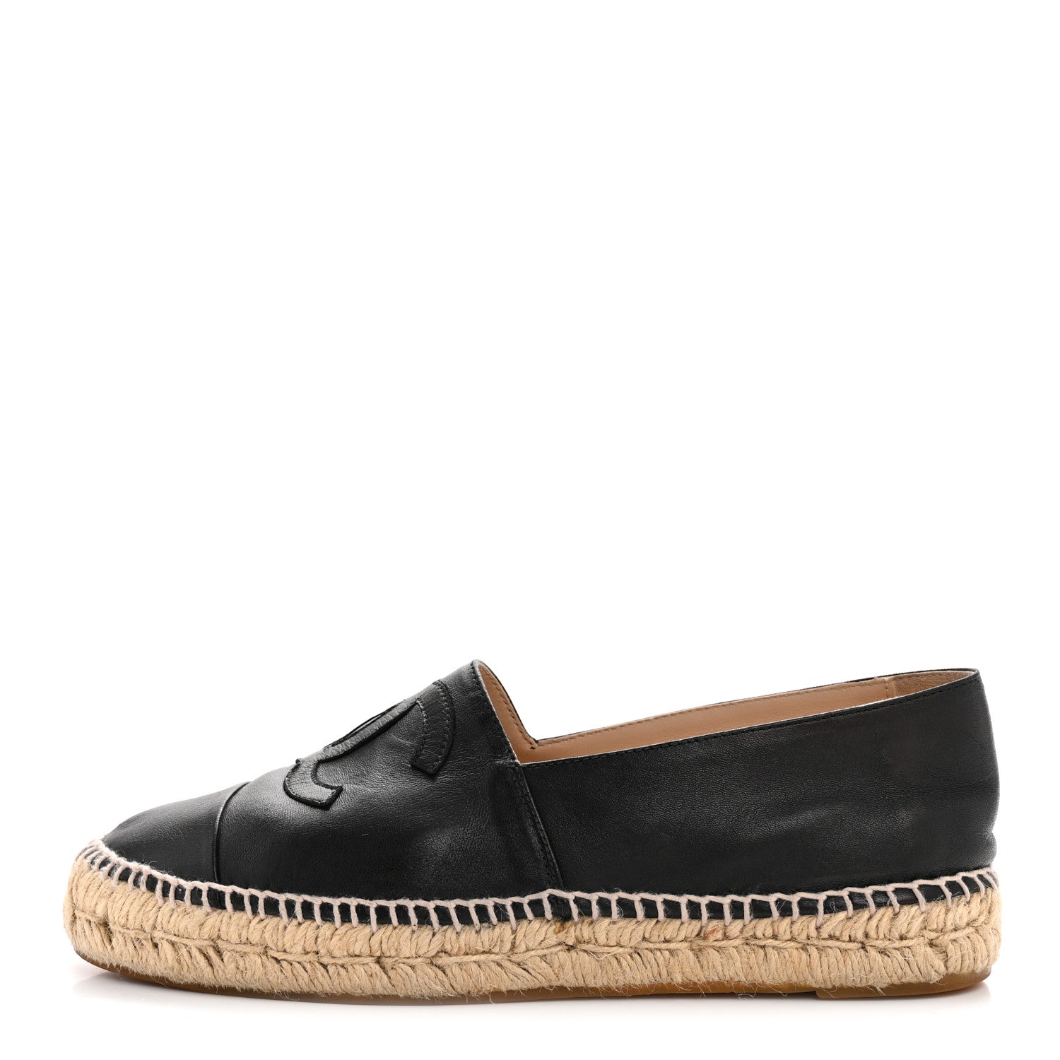 Lambskin CC Espadrilles 39 Black