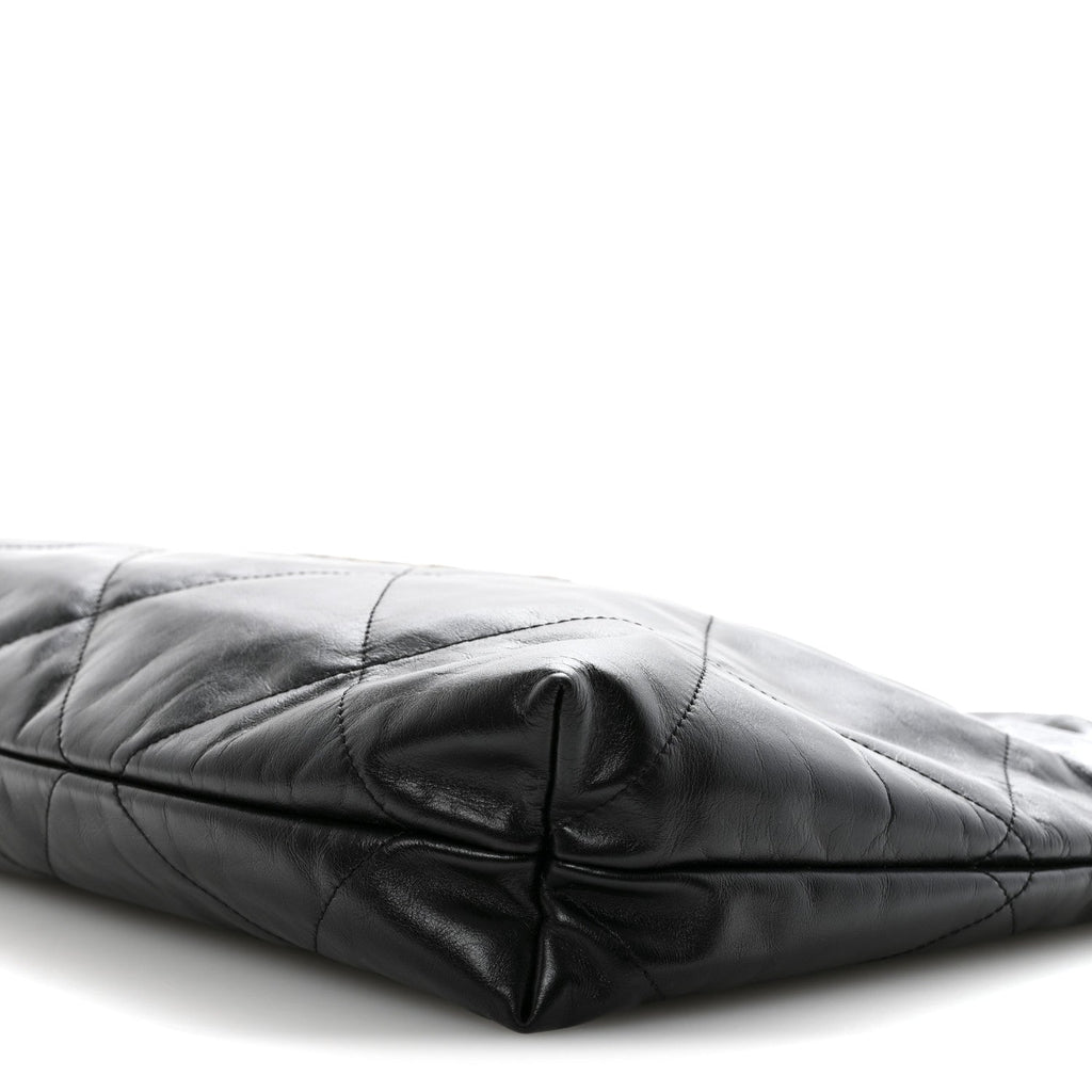 Chanel Shiny Calfskin Quilted Chanel 22 Black