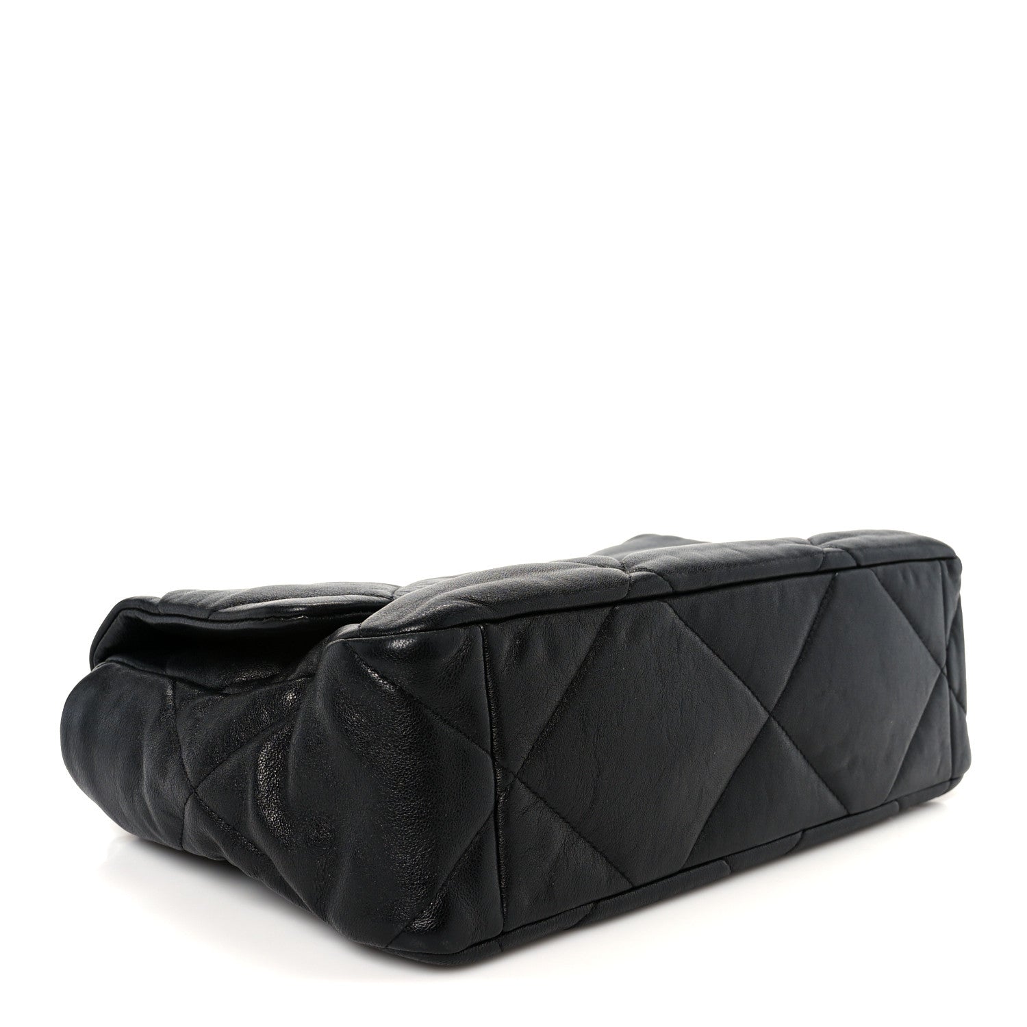 Chanel Goatskin Quilted Large Chanel 19 Flap Black