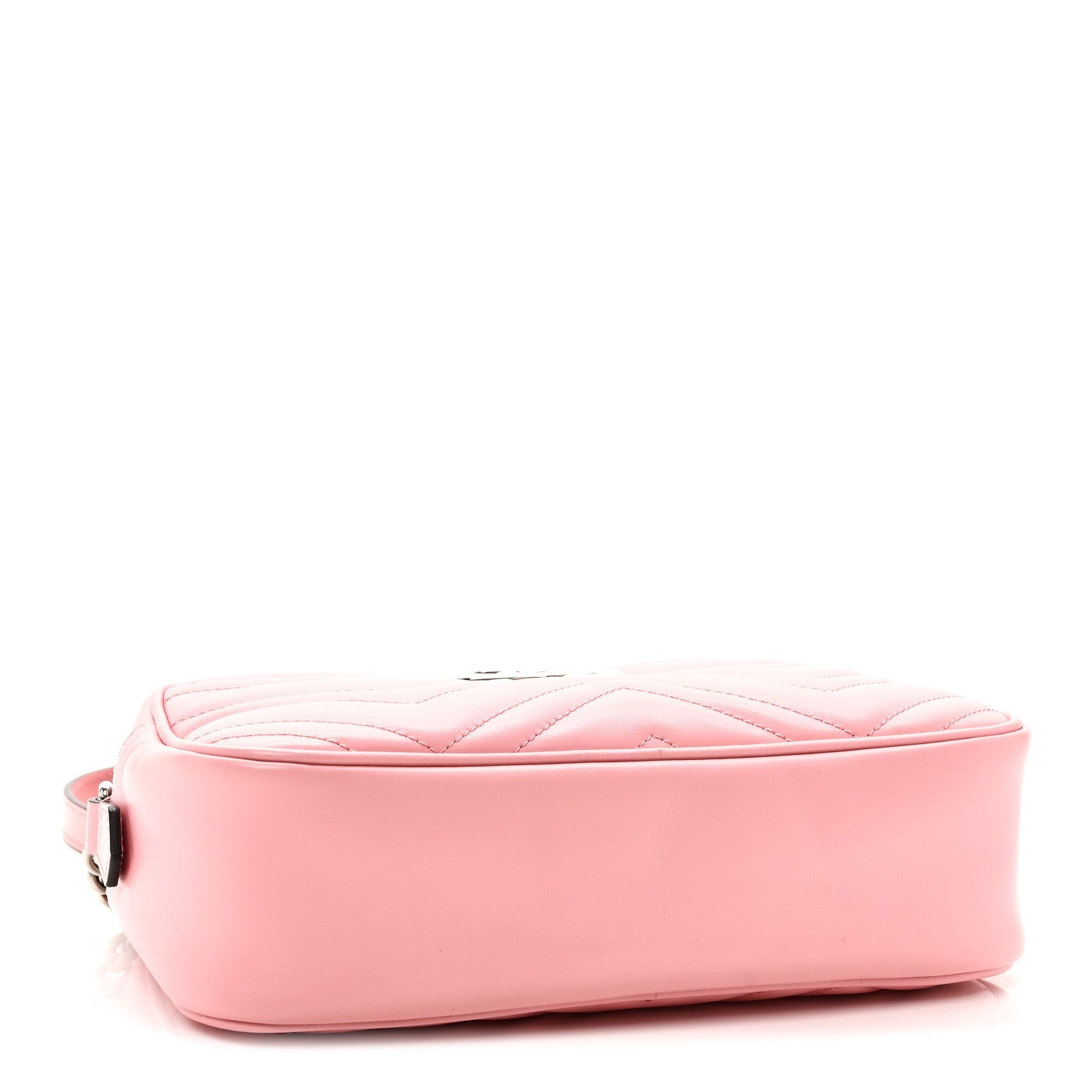 Gucci Calfskin Matelasse Small GG Marmont Chain Shoulder Bag Wild Rose