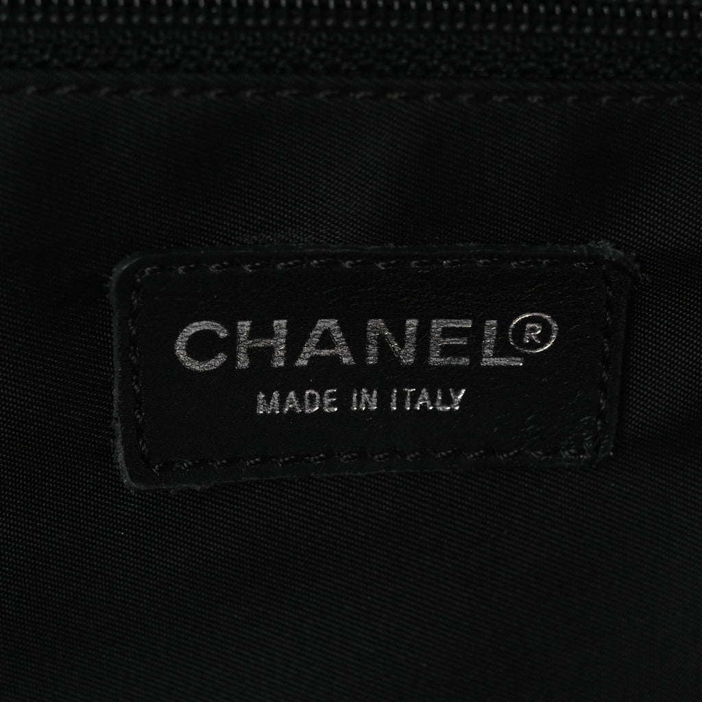 Chanel Nylon Travel Shoulder Bag Black