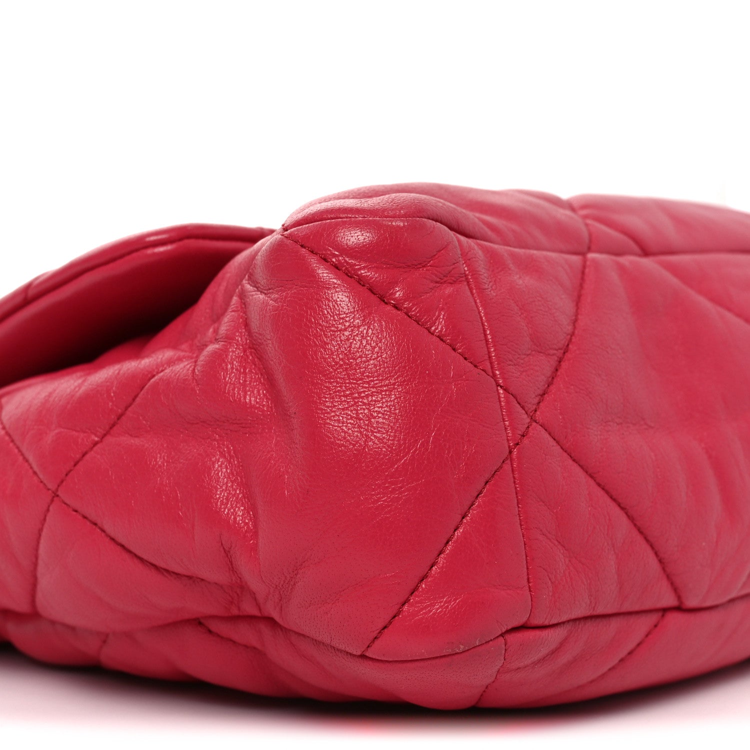 Chanel Goatskin Quilted Large Chanel 19 Flap Dark Pink