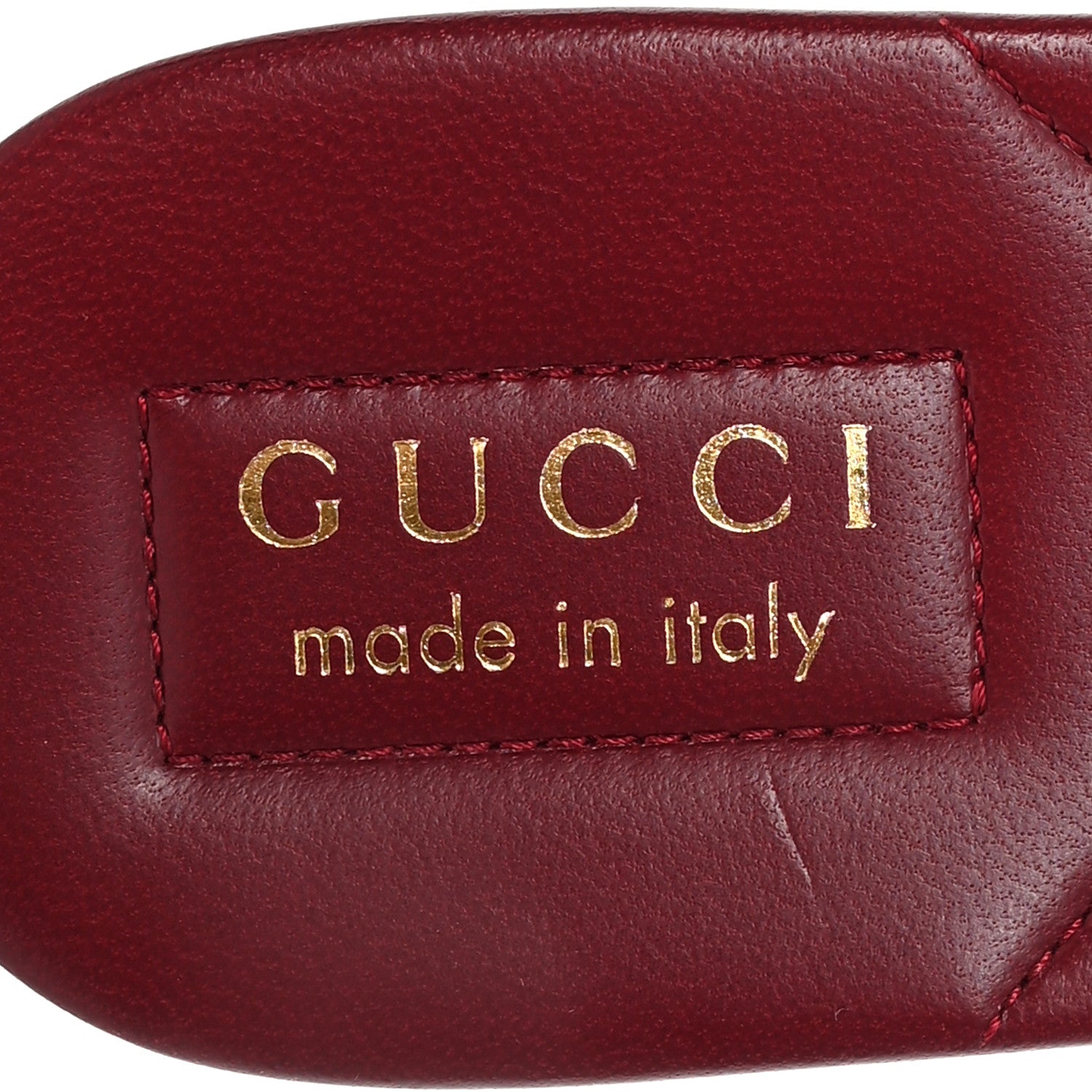Gucci Canvas Web Womens Slide Sandals 38.5 Red Bordeaux