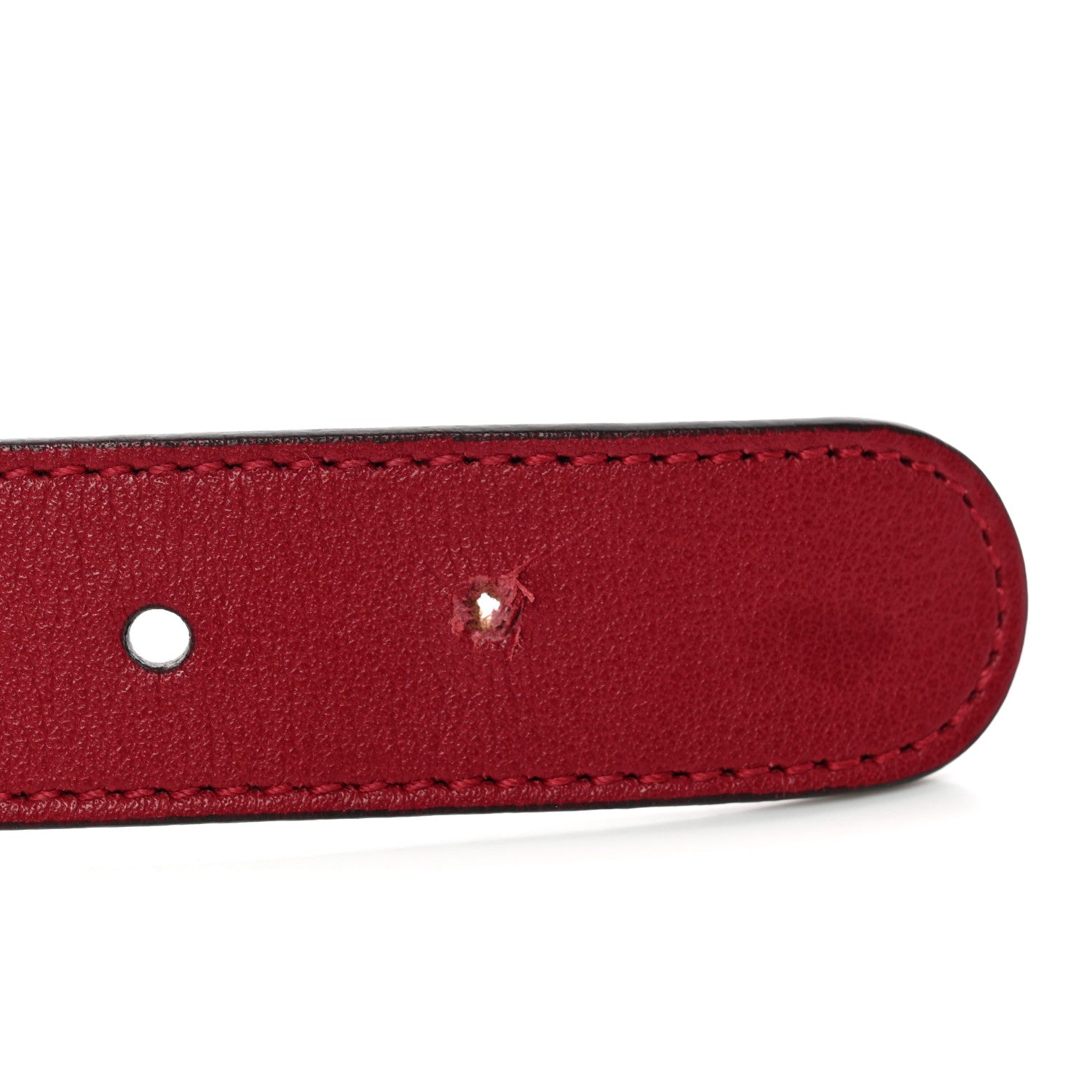 Gucci Calfskin Kids Double G 20mm Belt M Red