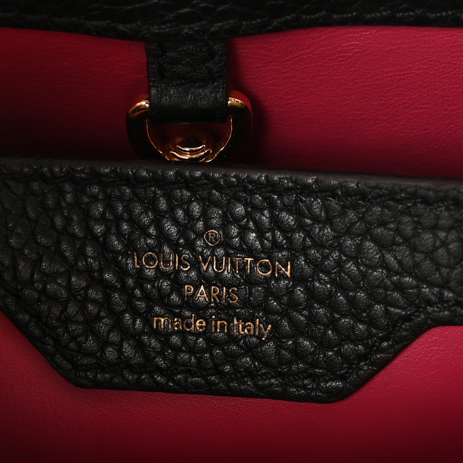 Louis Vuitton Taurillon Capucines BB Black