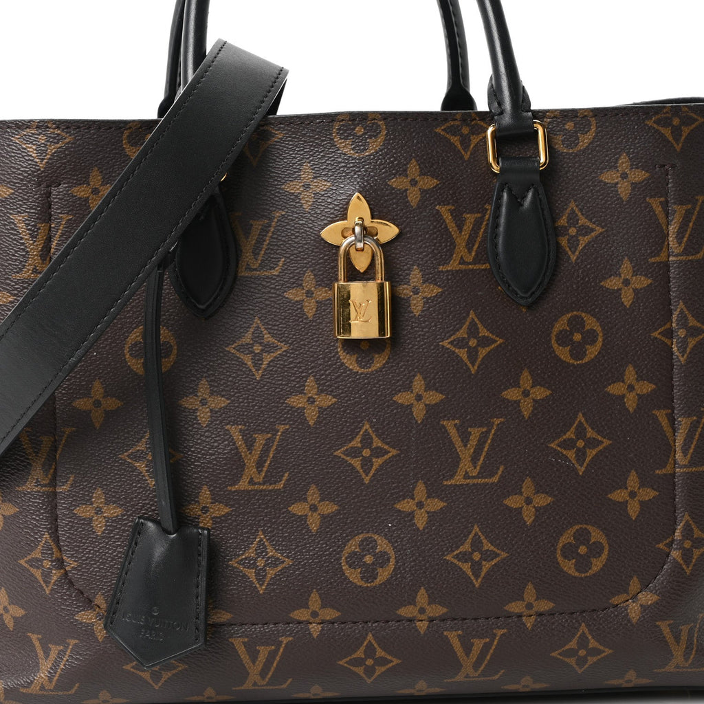 Louis Vuitton Monogram Flower Tote Black