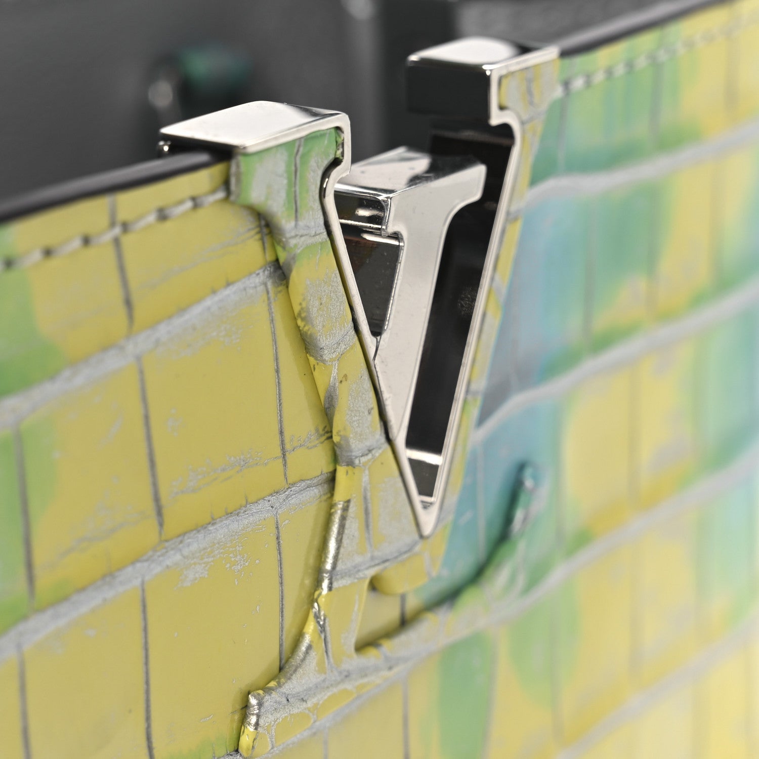 Louis Vuitton Crocodile Mini Capucines  Yellow Blue