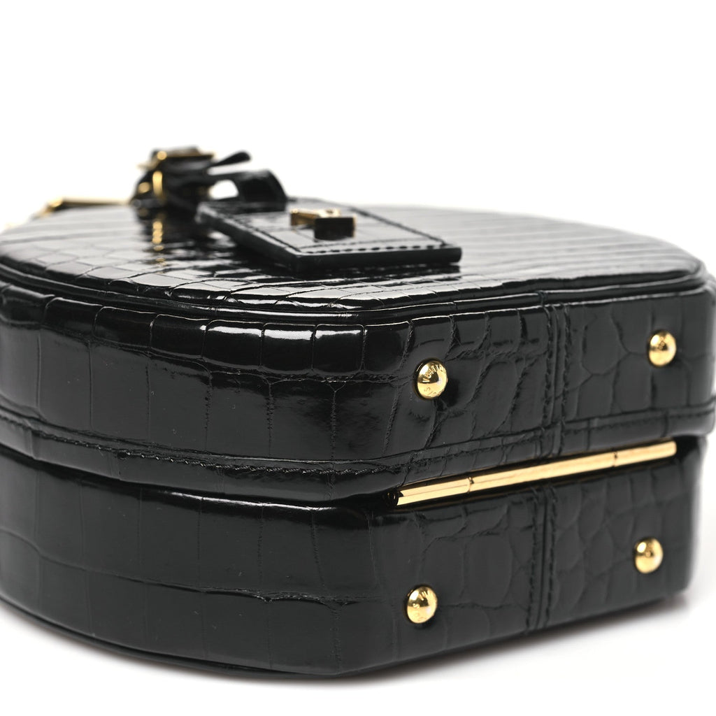 Louis Vuitton Crocodile Petite Boite Chapeau Black