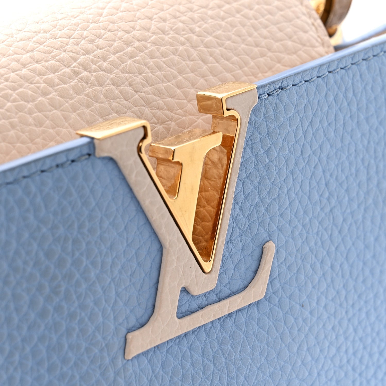 Louis Vuitton Taurillon Capucines BB Bleu de Provence Greige Doux