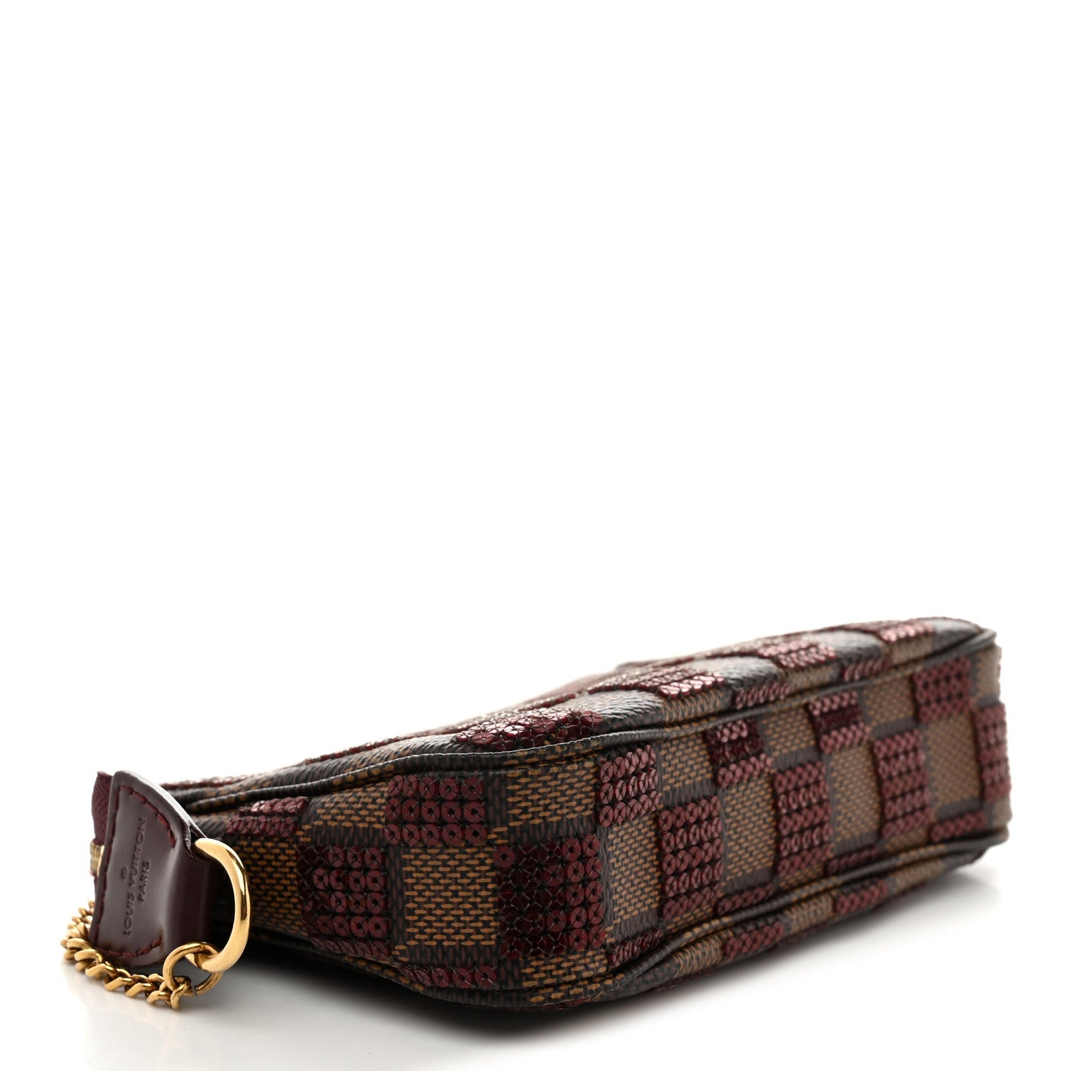 Louis Vuitton Damier Paillettes Mini Pochette Accessories Red