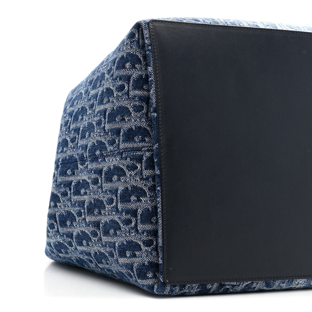 Christian Dior DIOR Denim Jacquard Oblique Large Toujours Blue