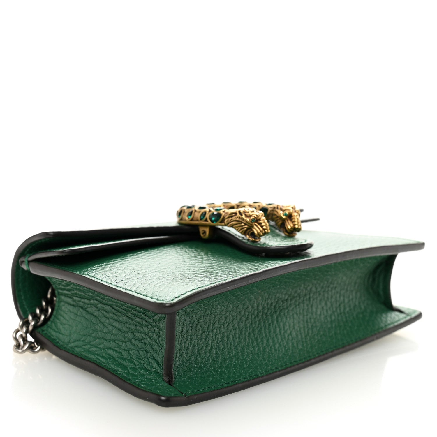 Gucci Dollar Calfskin Crystal Super Mini Dionysus Shoulder Bag Emerald