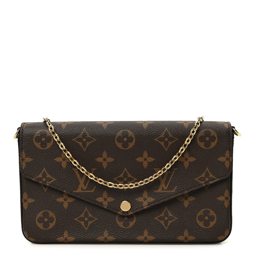 Louis Vuitton Monogram Pochette Felicie Chain Wallet Fuchsia