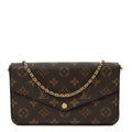 Louis Vuitton Monogram Pochette Felicie Chain Wallet Fuchsia