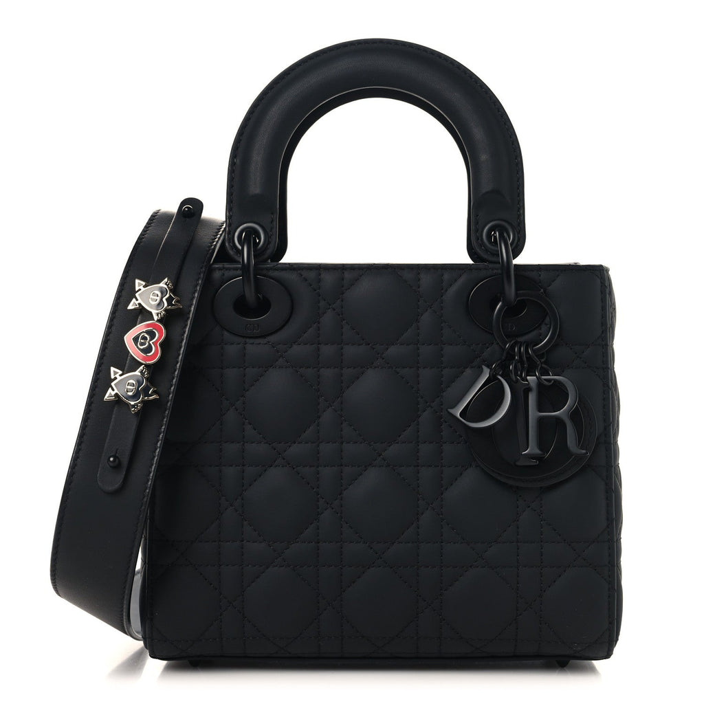 Christian Dior Ultra Matte Calfskin Cannage Small My ABCDior Lady Dior Black