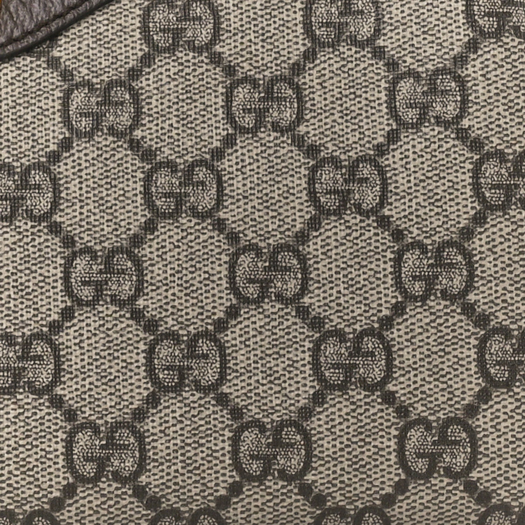 Gucci GG Supreme Monogram Textured Dollar Calfskin Web Small Ophidia GG Handbag Beige Ebony New Acero