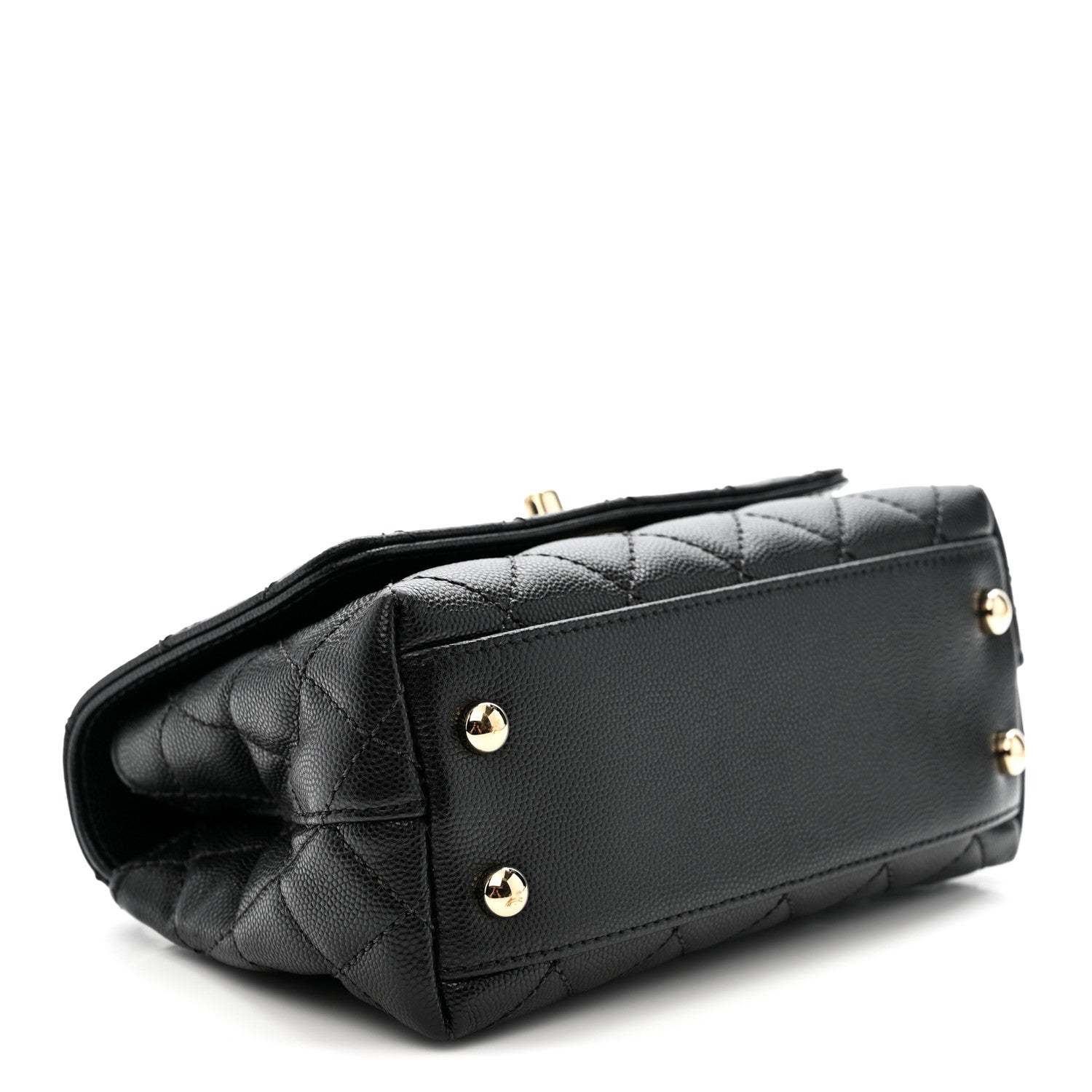 Chanel Caviar Quilted Extra Mini Coco Handle Flap Black