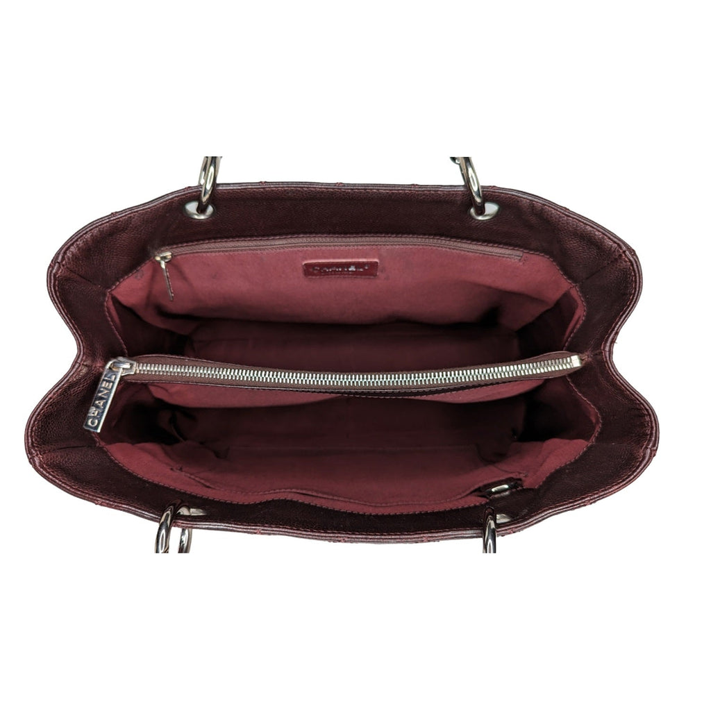 Chanel bag Burgundy Quilted Caviar Grand Shopping Tote GST