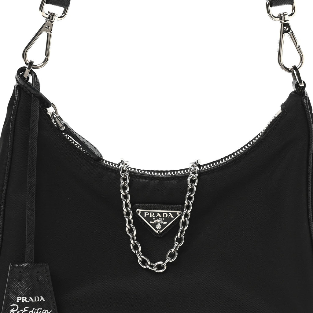 Prada Re-Nylon Saffiano Re-Edition 2005 Shoulder Bag Black