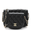 Chanel Lambskin Quilted Side Packs Black