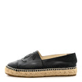 Lambskin CC Espadrilles 36 Black